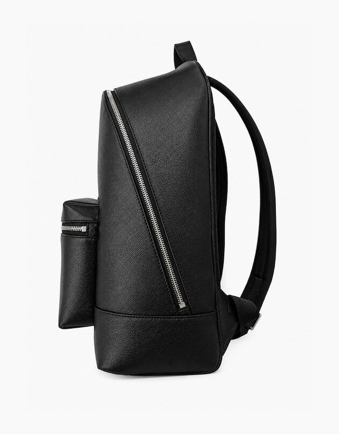Burberry Jeff Mens Leather Backpack -  Black Grain
