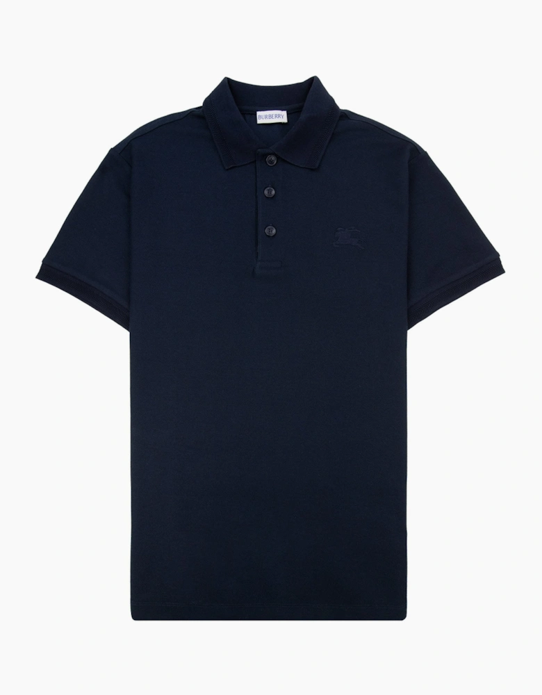 Burberry Eddie Cotton Polo Shirt Coal Blue
