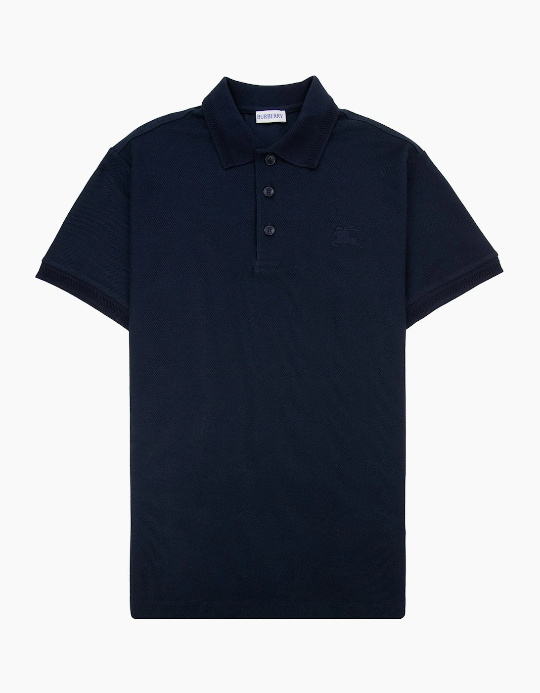 Burberry Eddie Cotton Polo Shirt Coal Blue