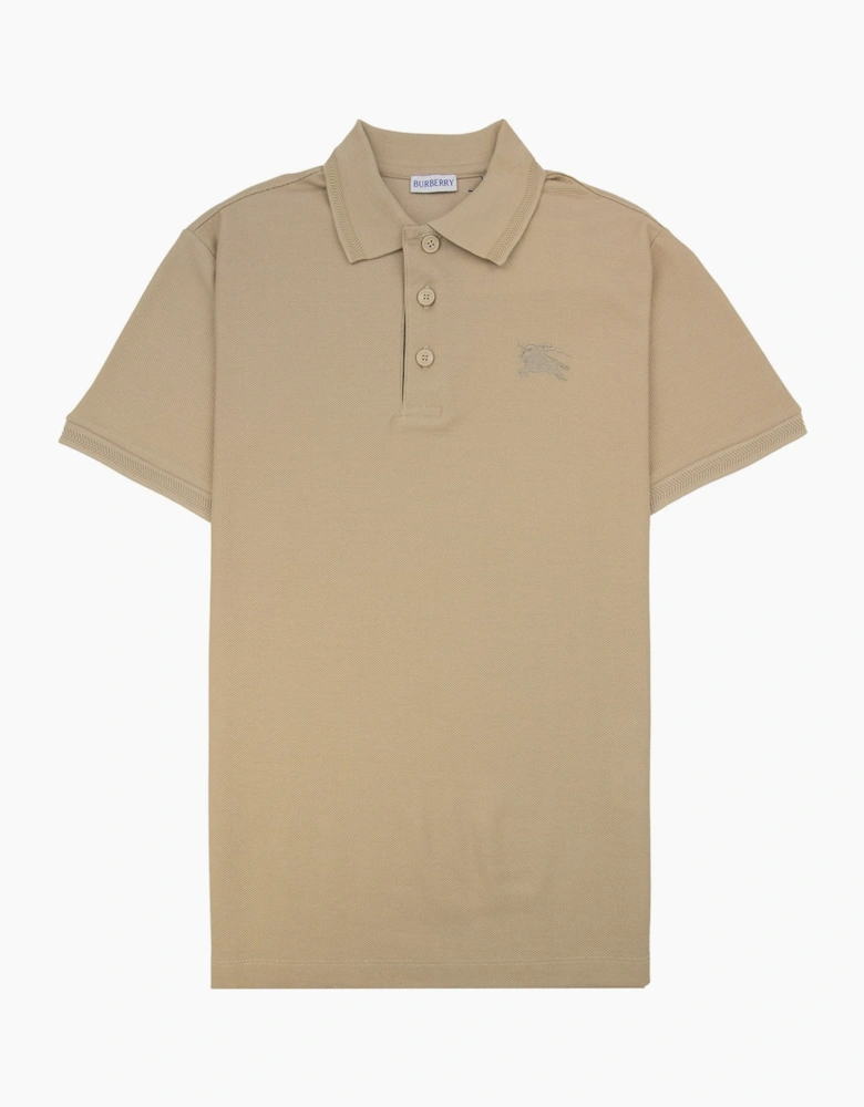 Burberry Eddie Cotton Polo Shirt Soft Fawn