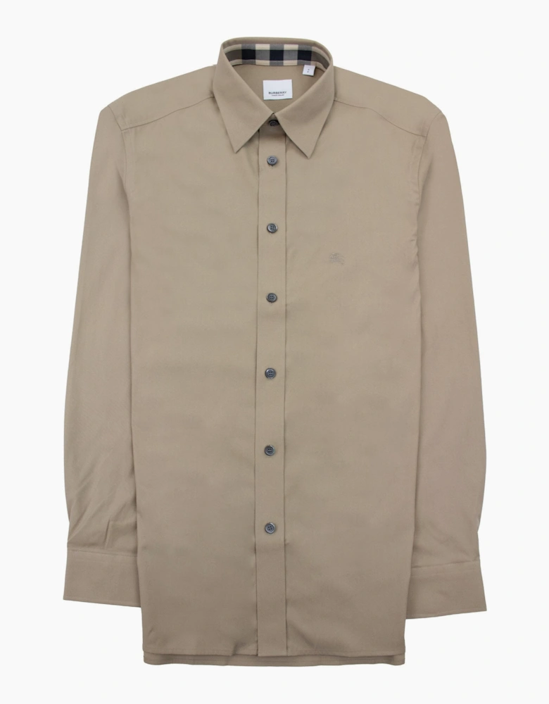 Burberry Check Collar Shirt Dark Honey