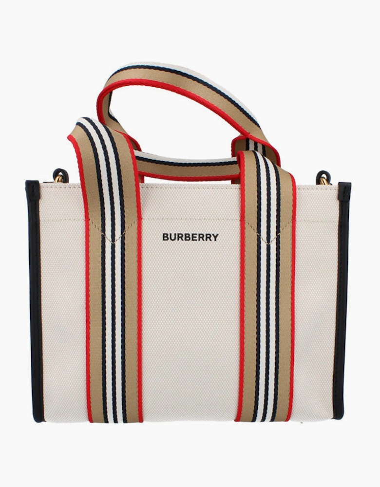 Burberry Mini Canvas Tote Bag - Natural