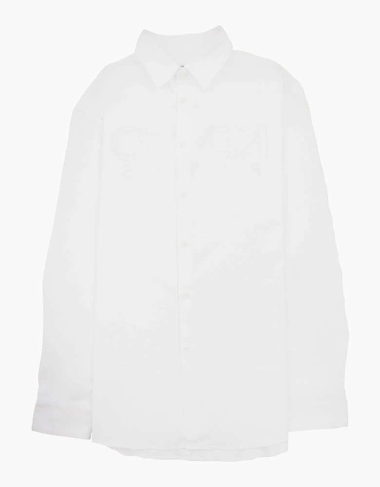 Kenzo Back Logo Long Sleeve Shirt White/black