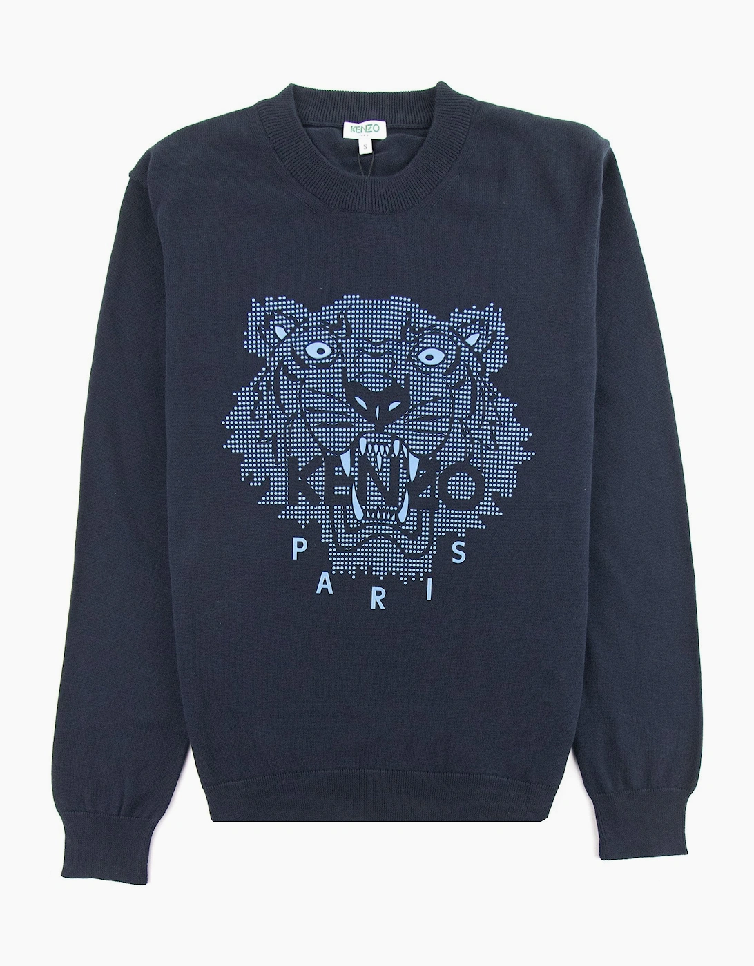 Kenzo Dot Tiger Knitwear Sweatshirt Navy