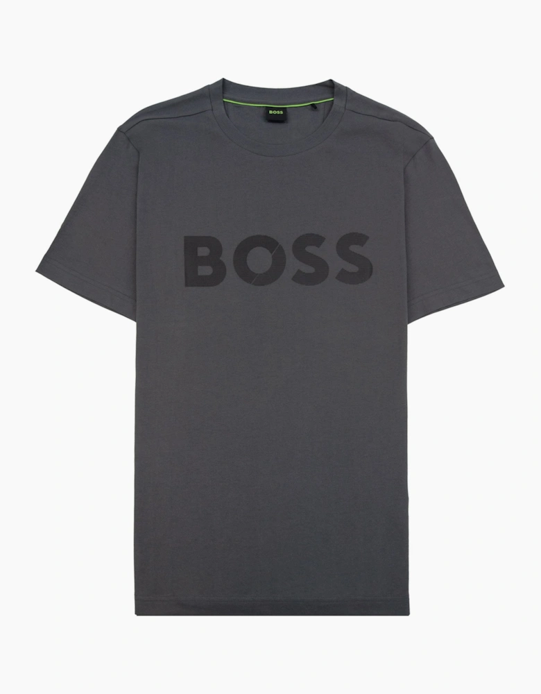 Hugo Boss Tape Logo Tee T Shirt Grey 027
