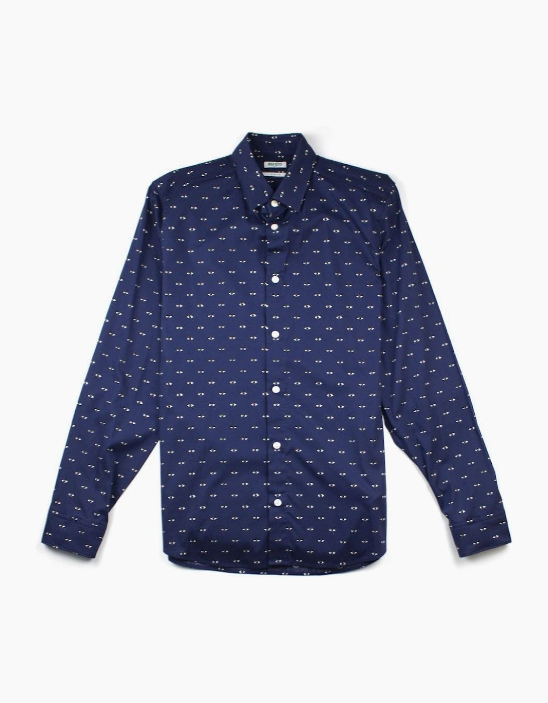 Kenzo Eye Print Long Sleeve Shirt Navy, 3 of 2