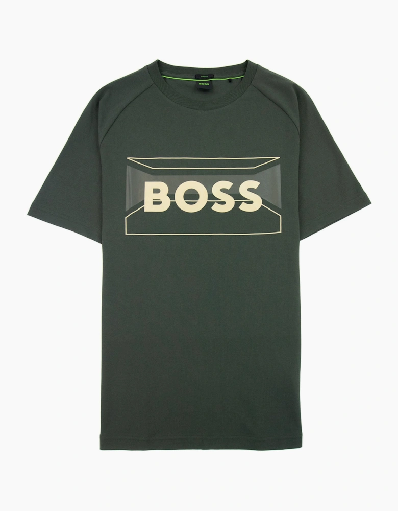 Hugo Boss Tee 2 Artwork Logo T Shirt Green 379