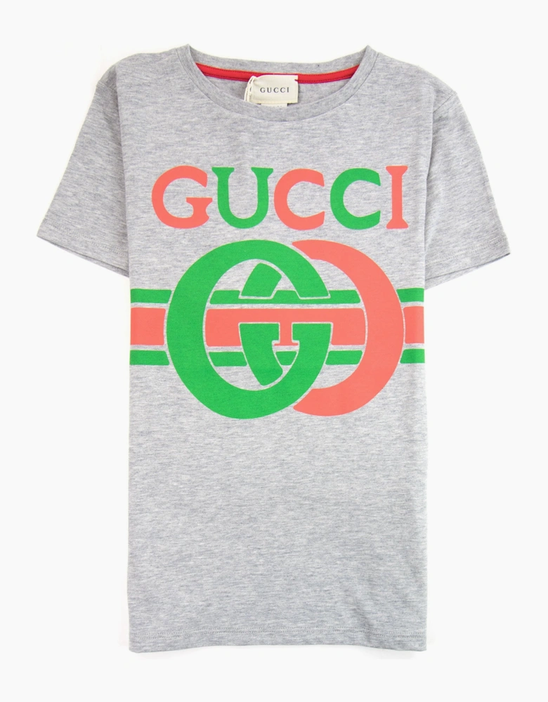 Gucci Junior Interlocking G T-shirt Grey