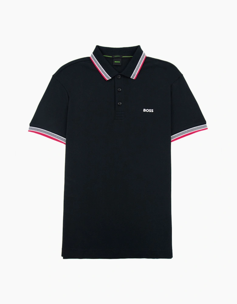 Hugo Boss Embroidered Logo Paddy Polo Black 002