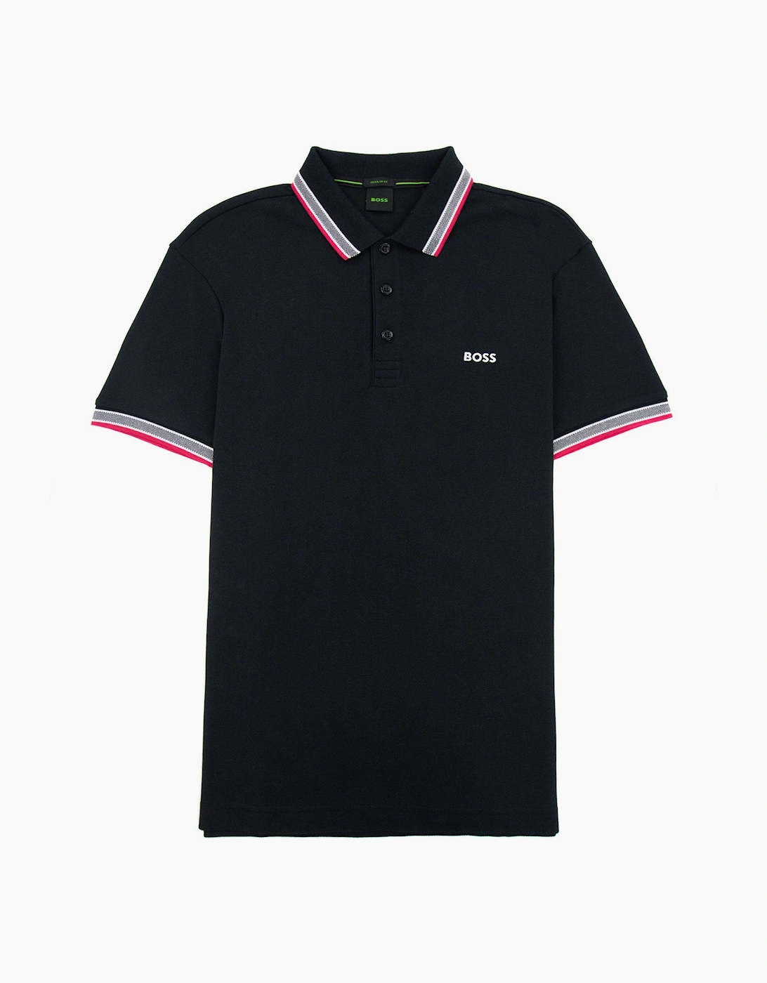 Hugo Boss Embroidered Logo Paddy Polo Black 002