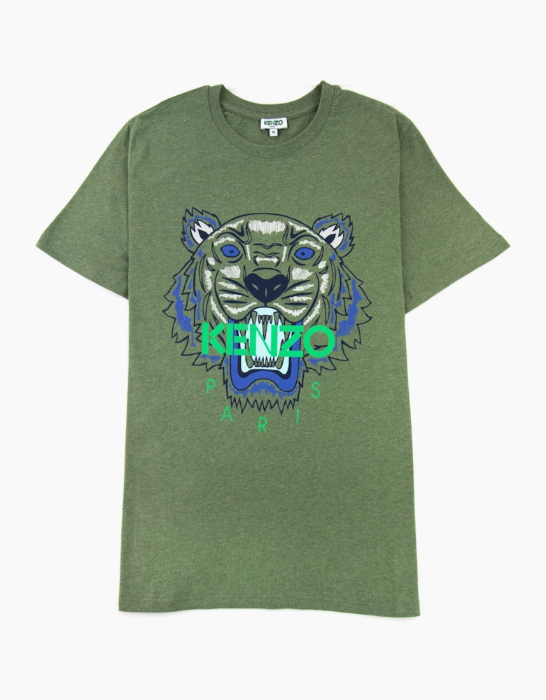 Kenzo Icon Tiger T-shirt Marl Green