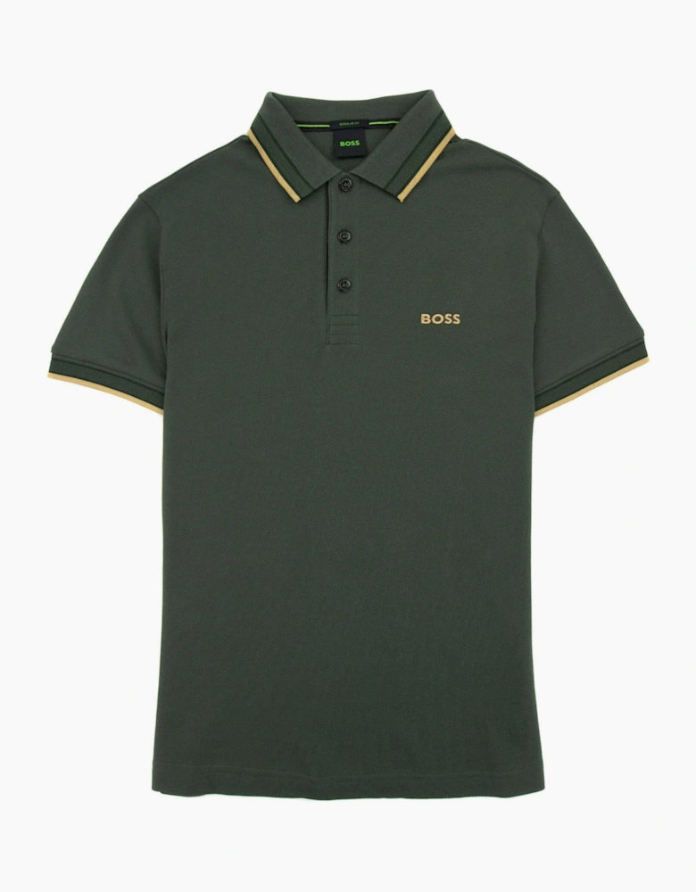 Hugo Boss Embroidered Logo Paddy Polo Green 379