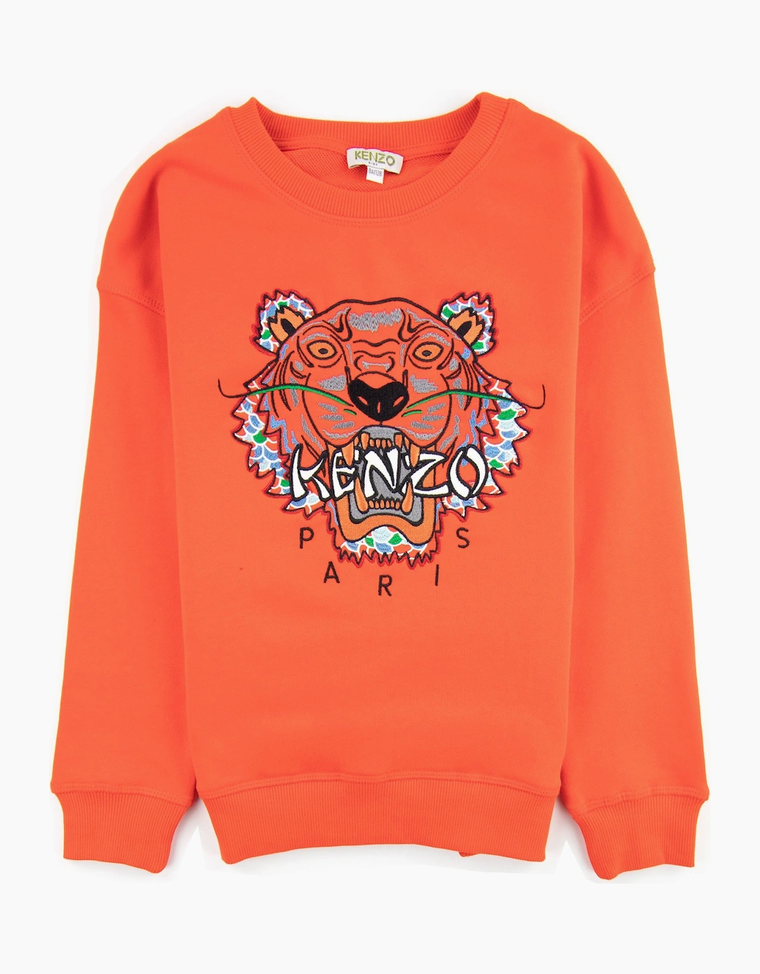 Kenzo Kids Scaled Tiger Cotton Sweatshirt Orange, 3 of 2