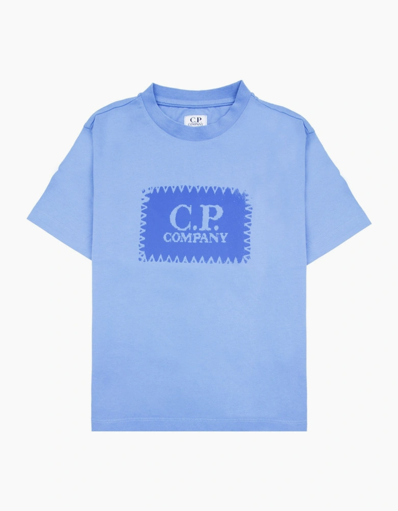 Cp Company Undersixteen Patch Logo T-shirt Light Blue 857