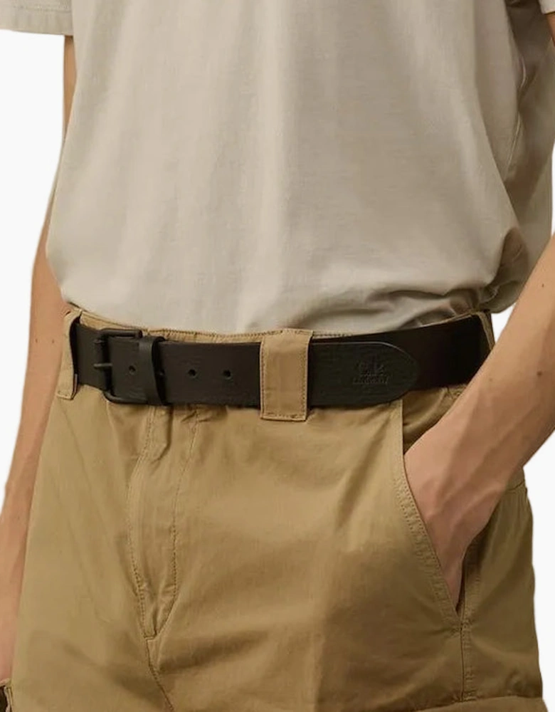 Leather Side Logo Belt