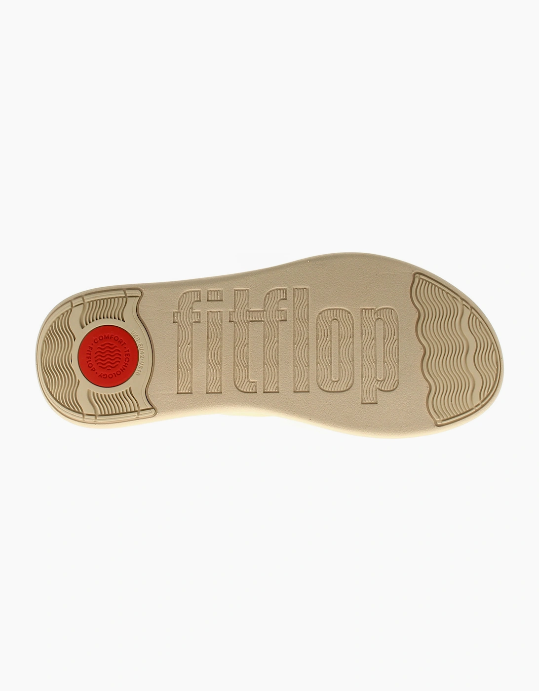 FitFlop Womens Flip Flops Mode Go Beadie Button Toe Post Slip On platino UK Size