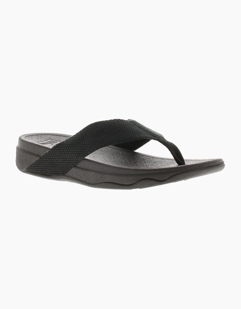 FitFlop Womens Flip Flops Surfa Slip On black UK Size