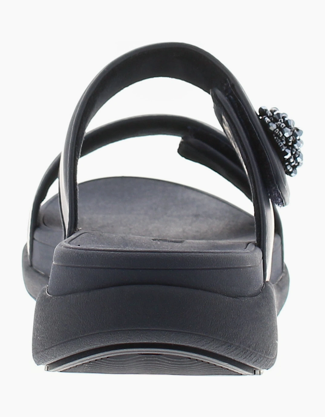 FitFlop Womens Flat Sandals Mode Go Beadie Button Flatform Slip On mindight navy