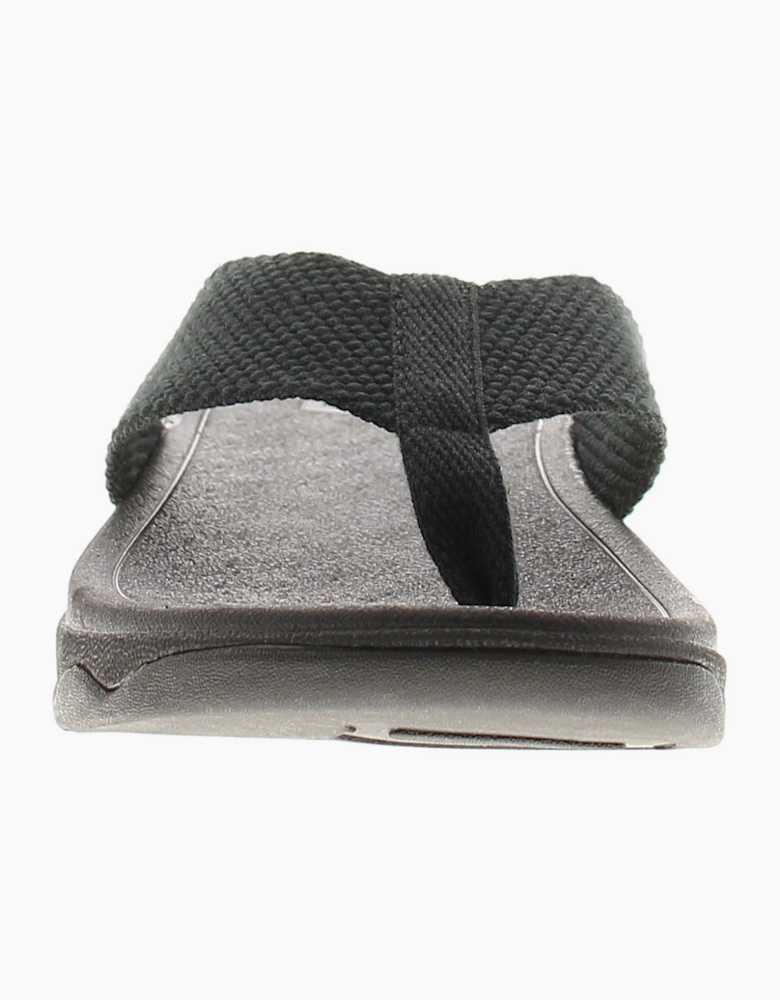 FitFlop Womens Flip Flops Surfa Slip On black UK Size