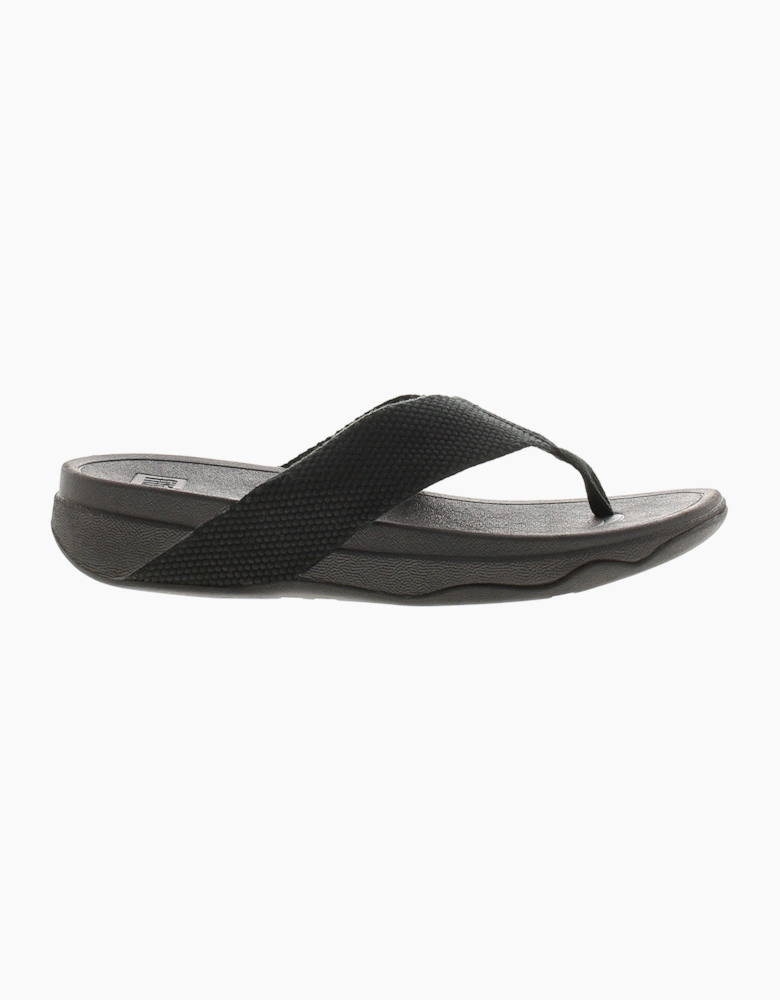 FitFlop Womens Flip Flops Surfa Slip On black UK Size