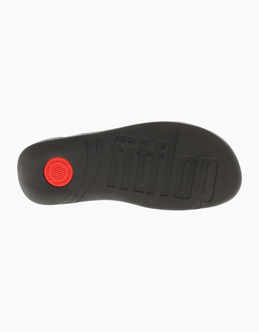 FitFlop Womens Flip Flops Surfa Slip On black UK Size