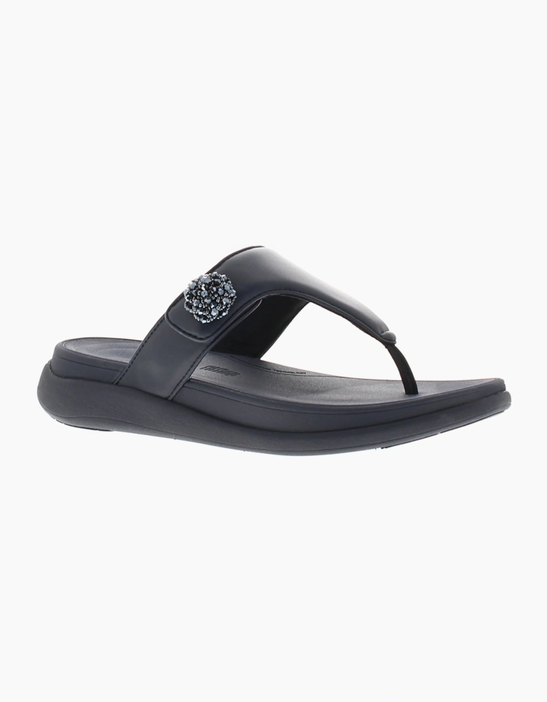 FitFlop Womens Flip Flops Mode Go Beadie Button Toe Post Slip On mindight navy U