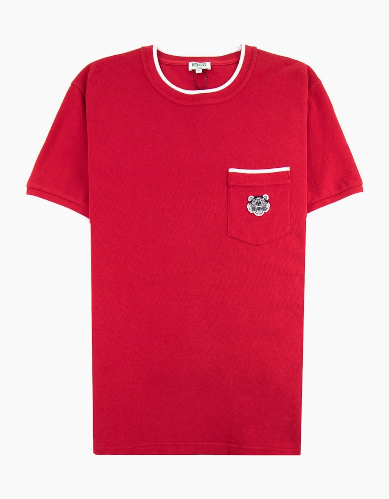 Kenzo Pocket Tiger Crest T-shirt Red