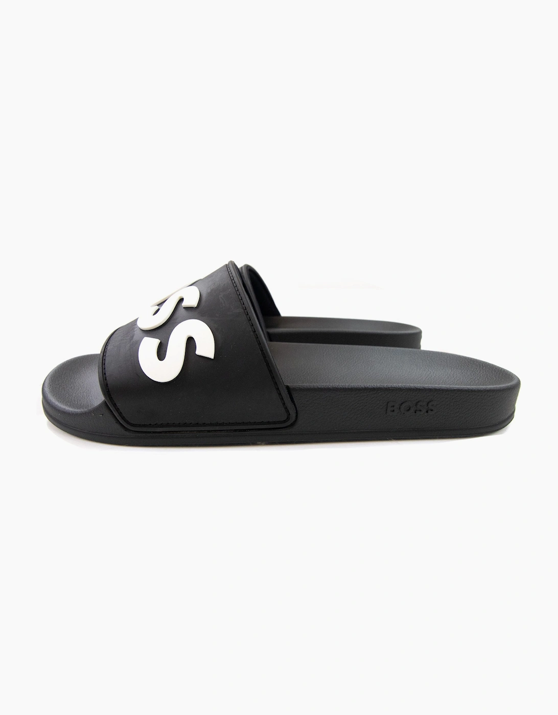 Hugo Boss Kirk Raised Contrast Logo Slider Black 001