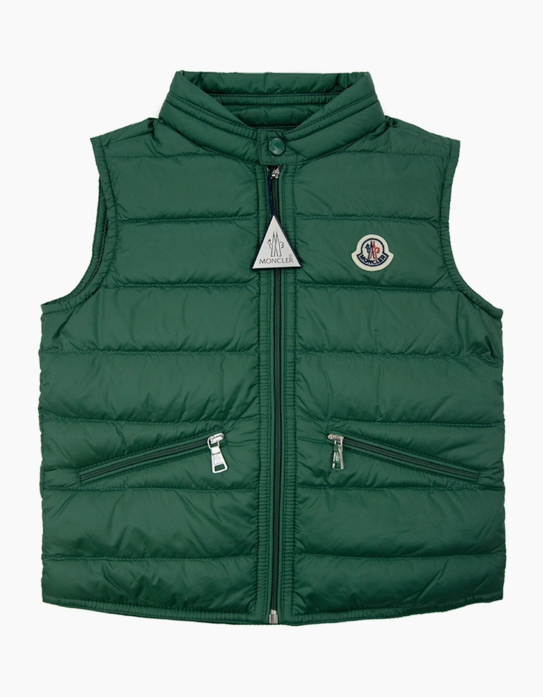 Moncler Junior Gui Down Gilet Emerald Green 84l