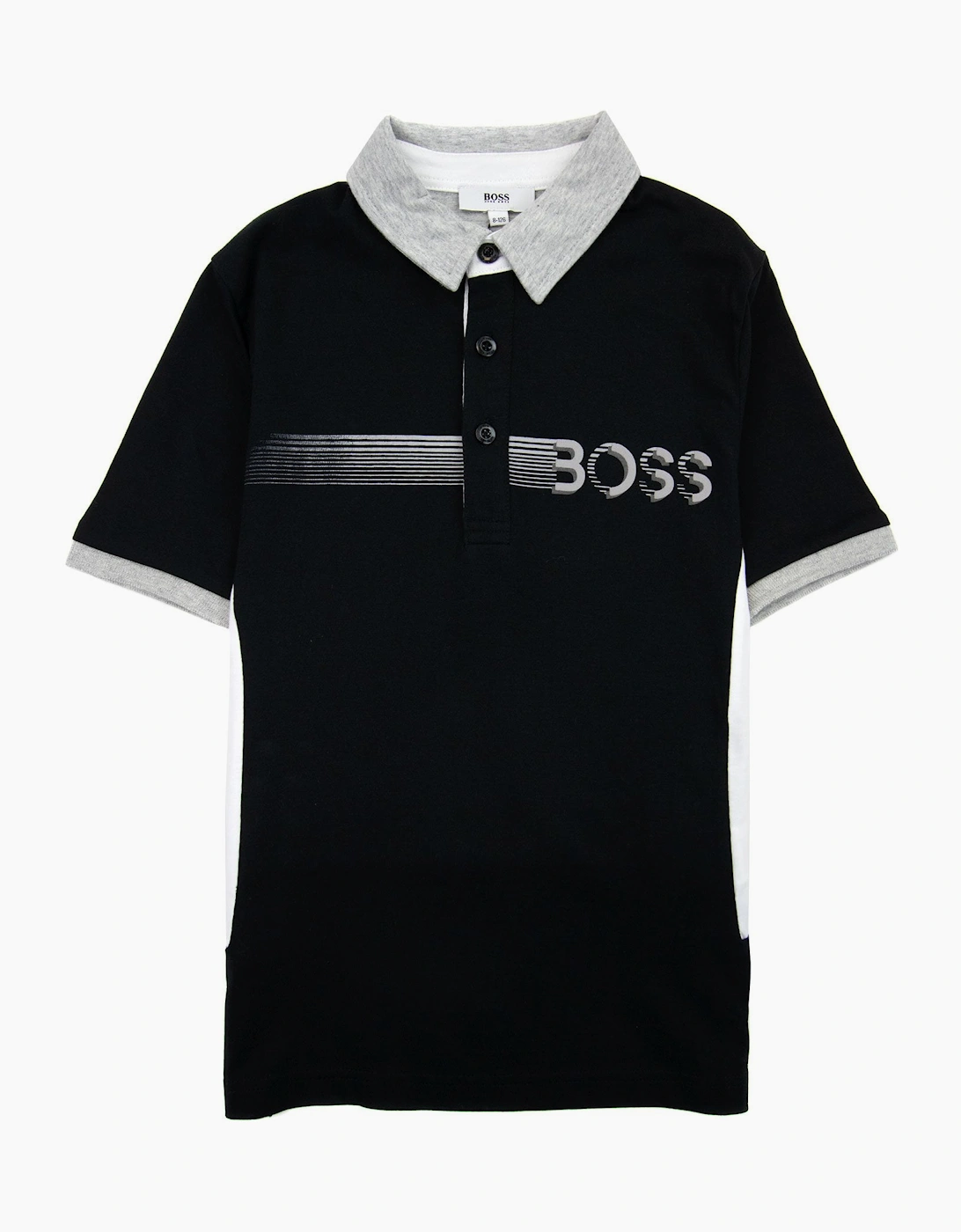 Hugo Boss Kids Stripe Logo S/s Polo Black, 4 of 3