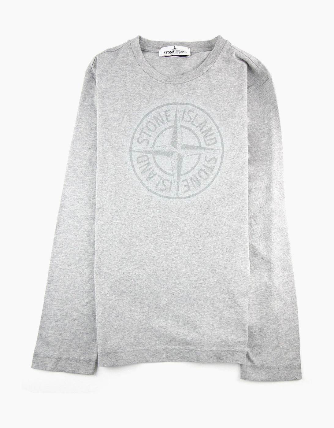 Stone Island Junior 21154 Compass L/s T Shirt Grey V1064