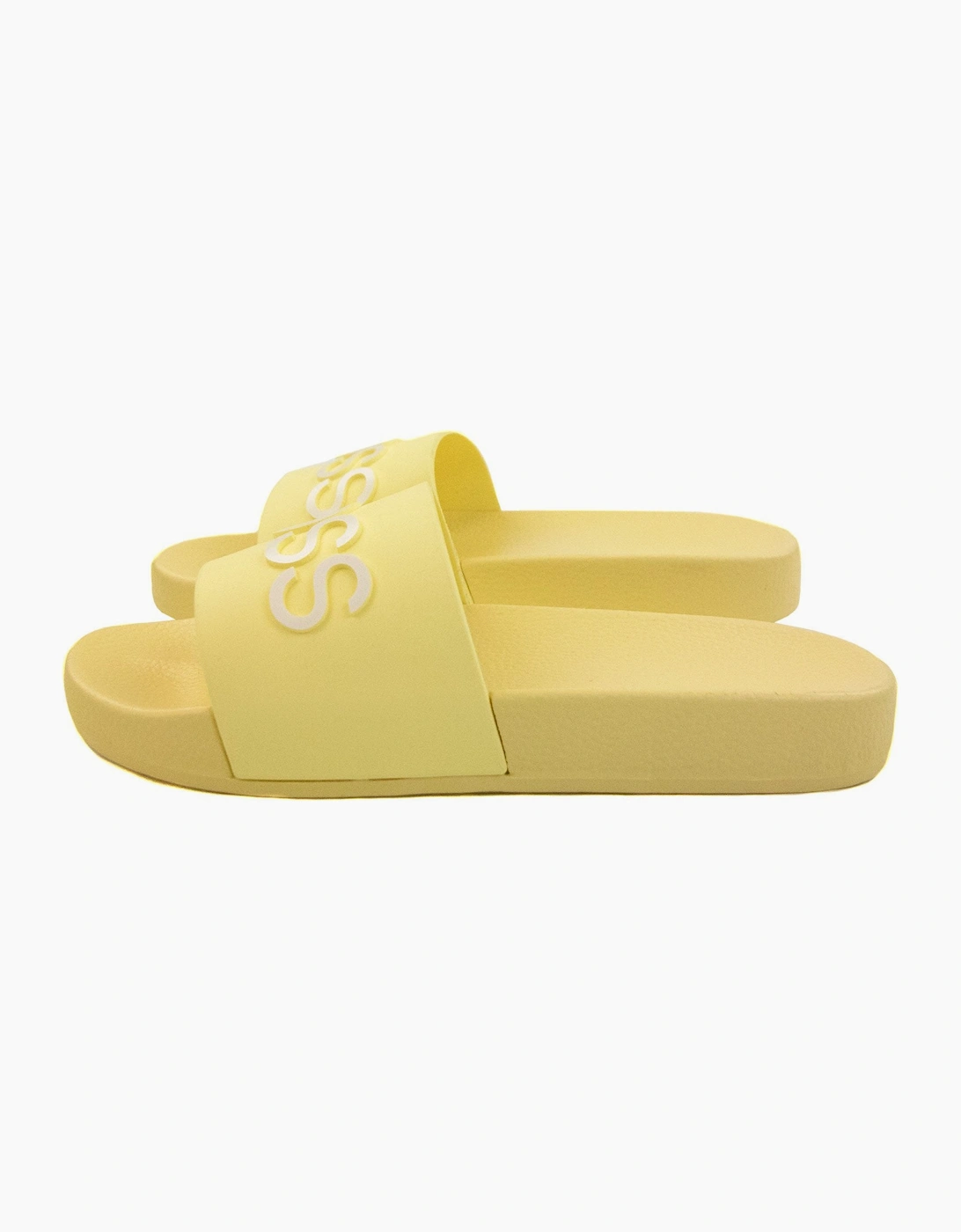 Hugo Boss Kids Embossed Logo Sliders Yellow 528