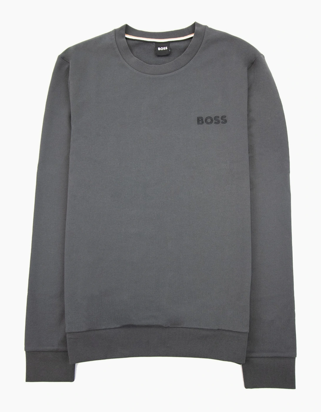 Hugo Boss Heritage Embroidered Logo Sweatshirt Dark Grey 022