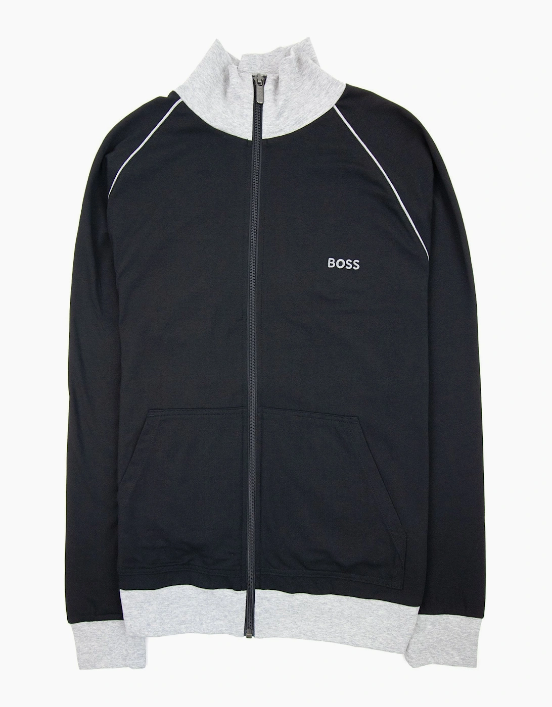 Hugo Boss Mix&match Logo Zip Funnel Neck Black 001, 4 of 3