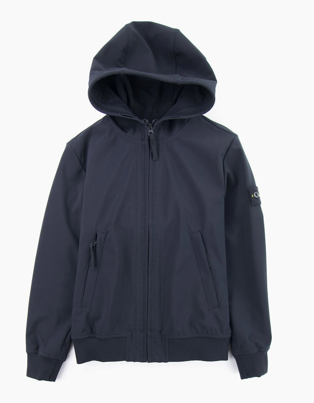 Stone Island Junior 40134 Double Stitch Soft Shell Jacket Black V0029