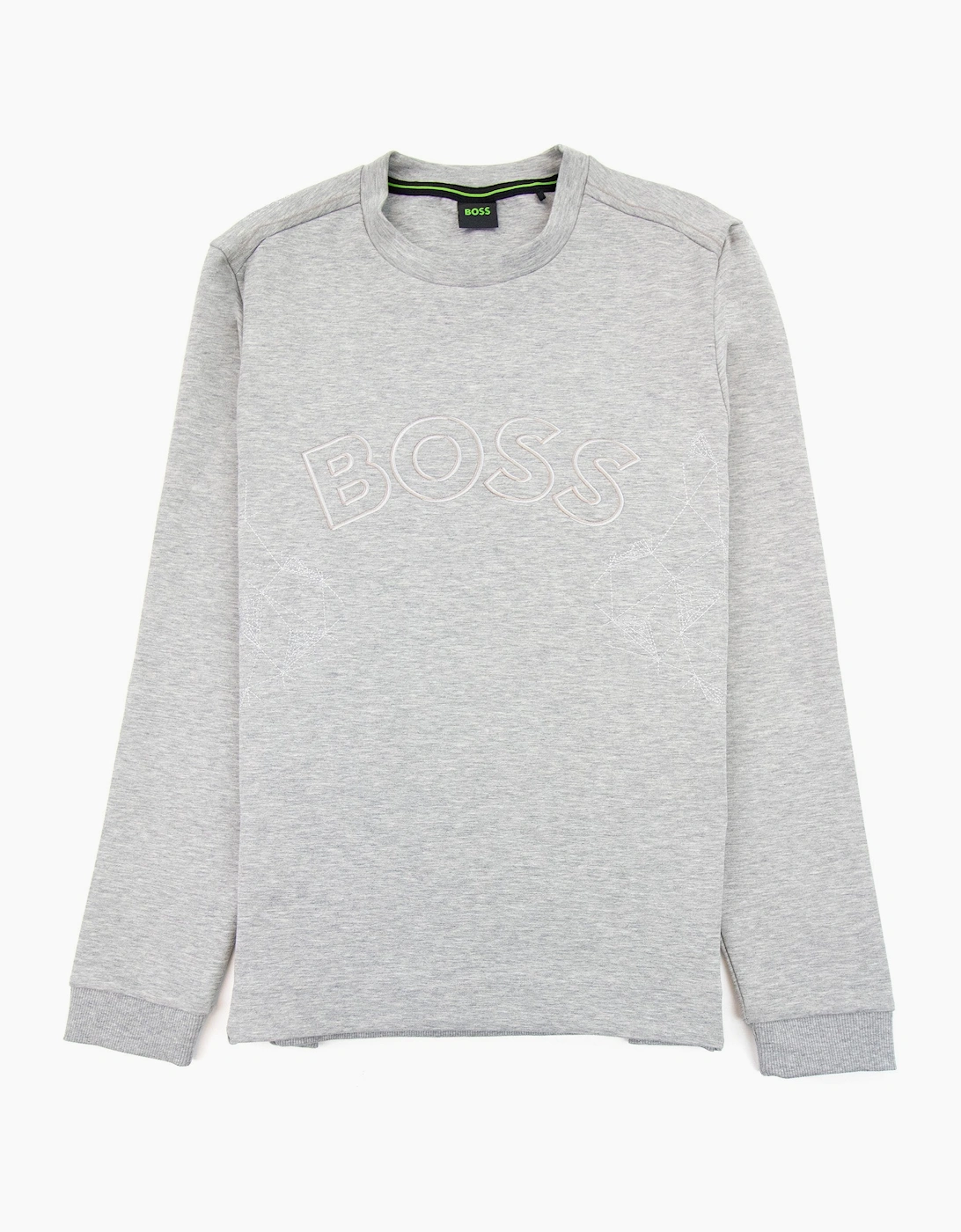 Hugo Boss Salbo Iconic Curved Logo Sweatshirt Grey 059