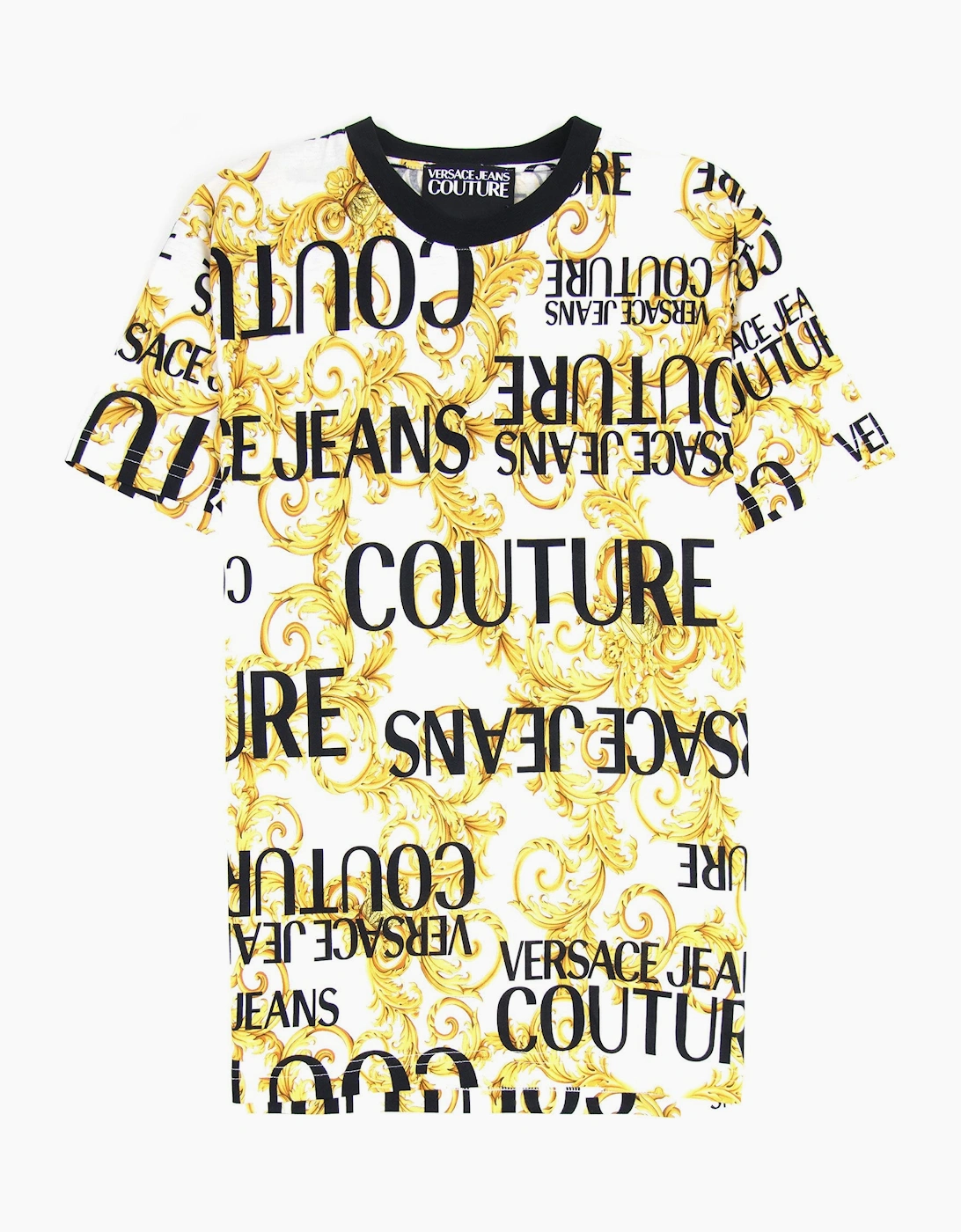 Versace Jeans Couture Logo Baroque Print T-shirt White 003, 3 of 2