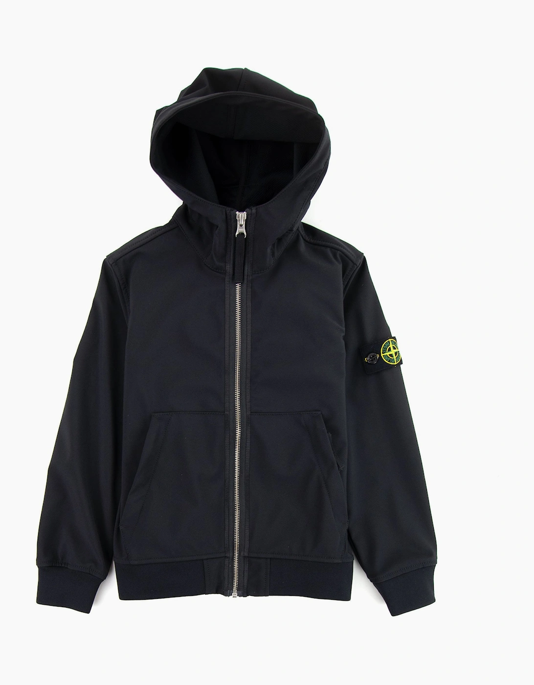Stone Island Junior 40734 Light Soft Shell-r Jacket Black V0029