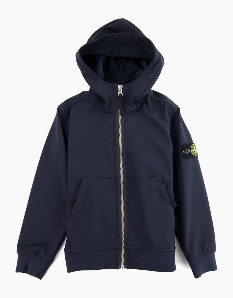 Stone Island Junior 40734 Light Soft Shell-r Jacket Navy V0020