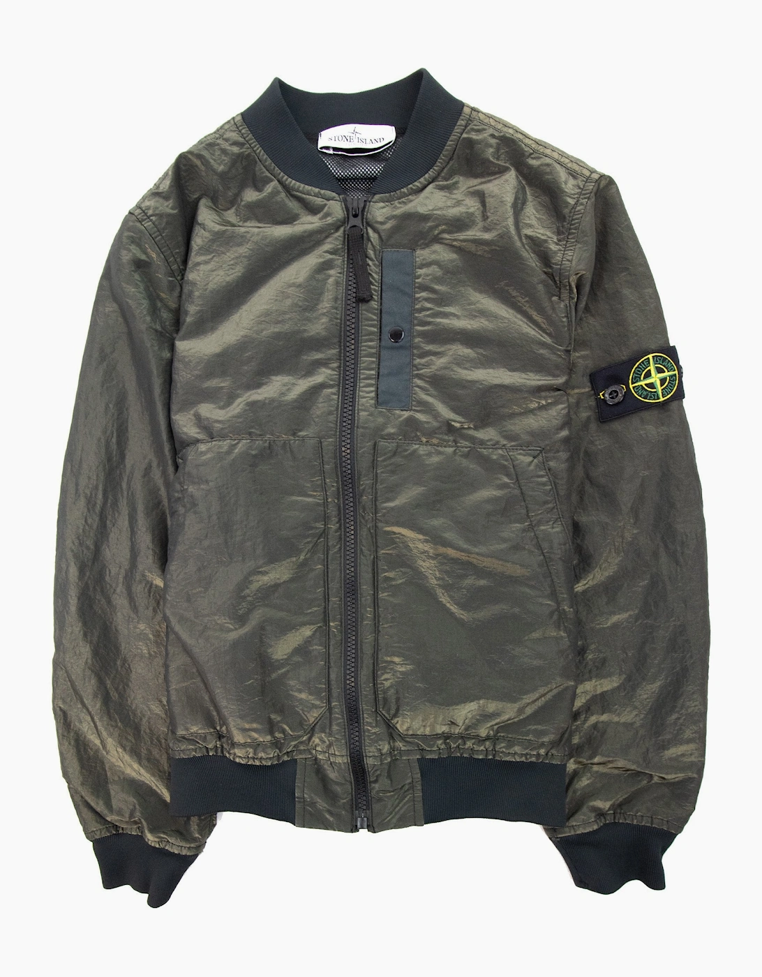 Stone Island Junior 40737 Iridescent Effect Bomber Jacket Khaki V2029, 5 of 4