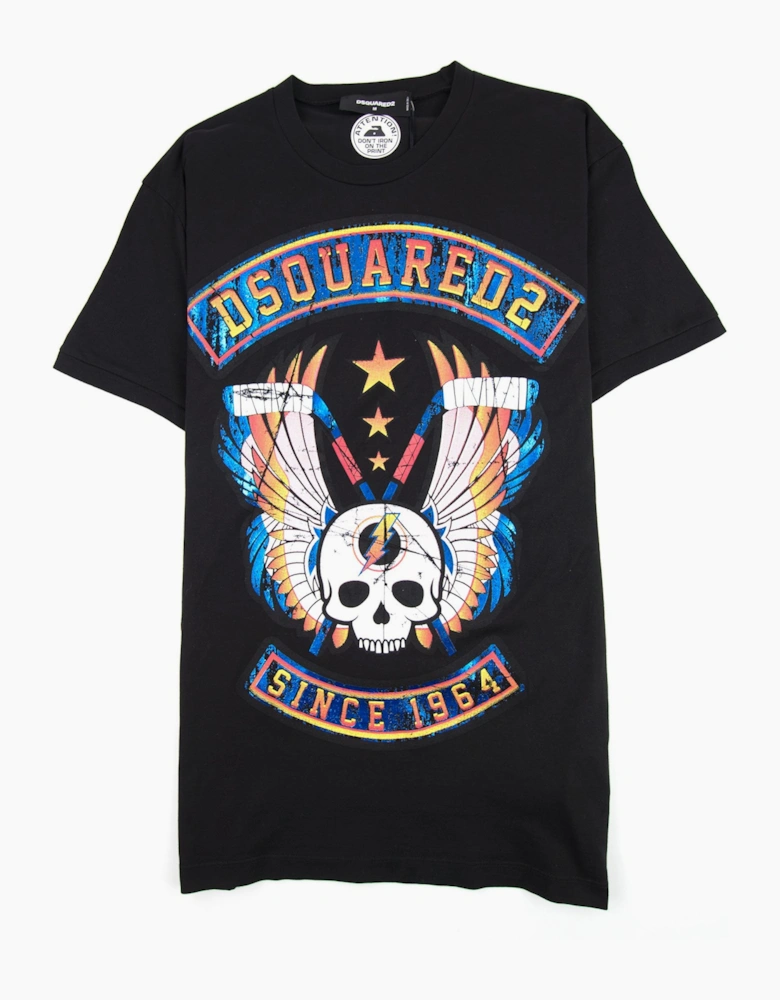 Dsquared2 Winged Skull Holographic T-shirt Black
