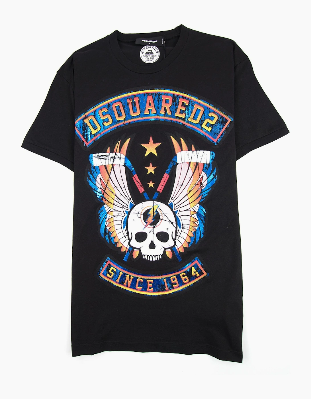 Dsquared2 Winged Skull Holographic T-shirt Black