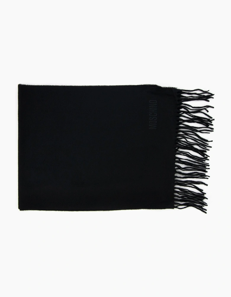 Love Moschino Sciarpa Knitted Logo Scarf Black