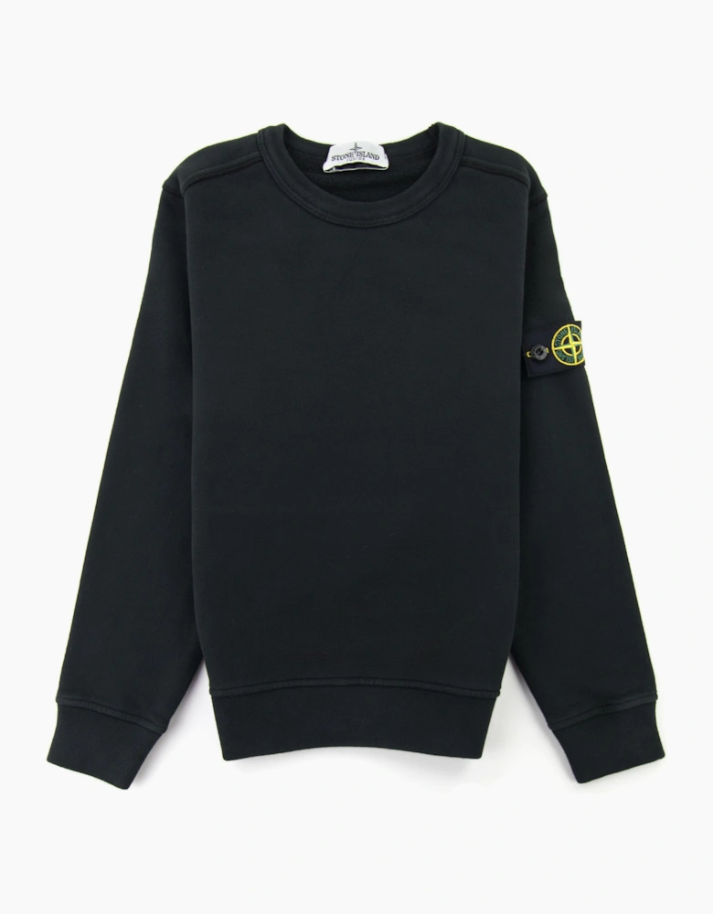 Stone Island Junior 60940 Crewneck Core Sweatshirt Black V0029