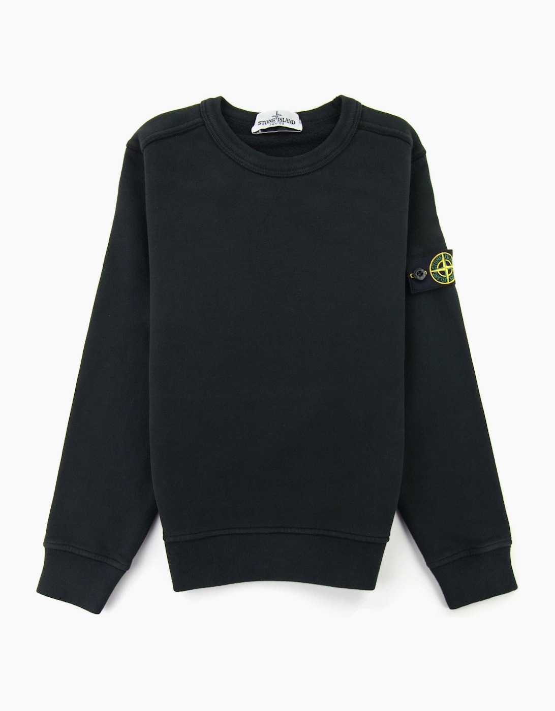 Stone Island Junior 60940 Crewneck Core Sweatshirt Black V0029, 5 of 4