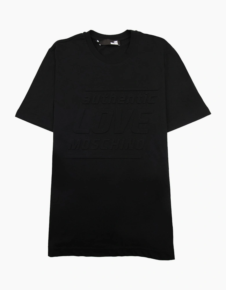 Love Moschino Authentic 3d Print T Shirt Black MX1
