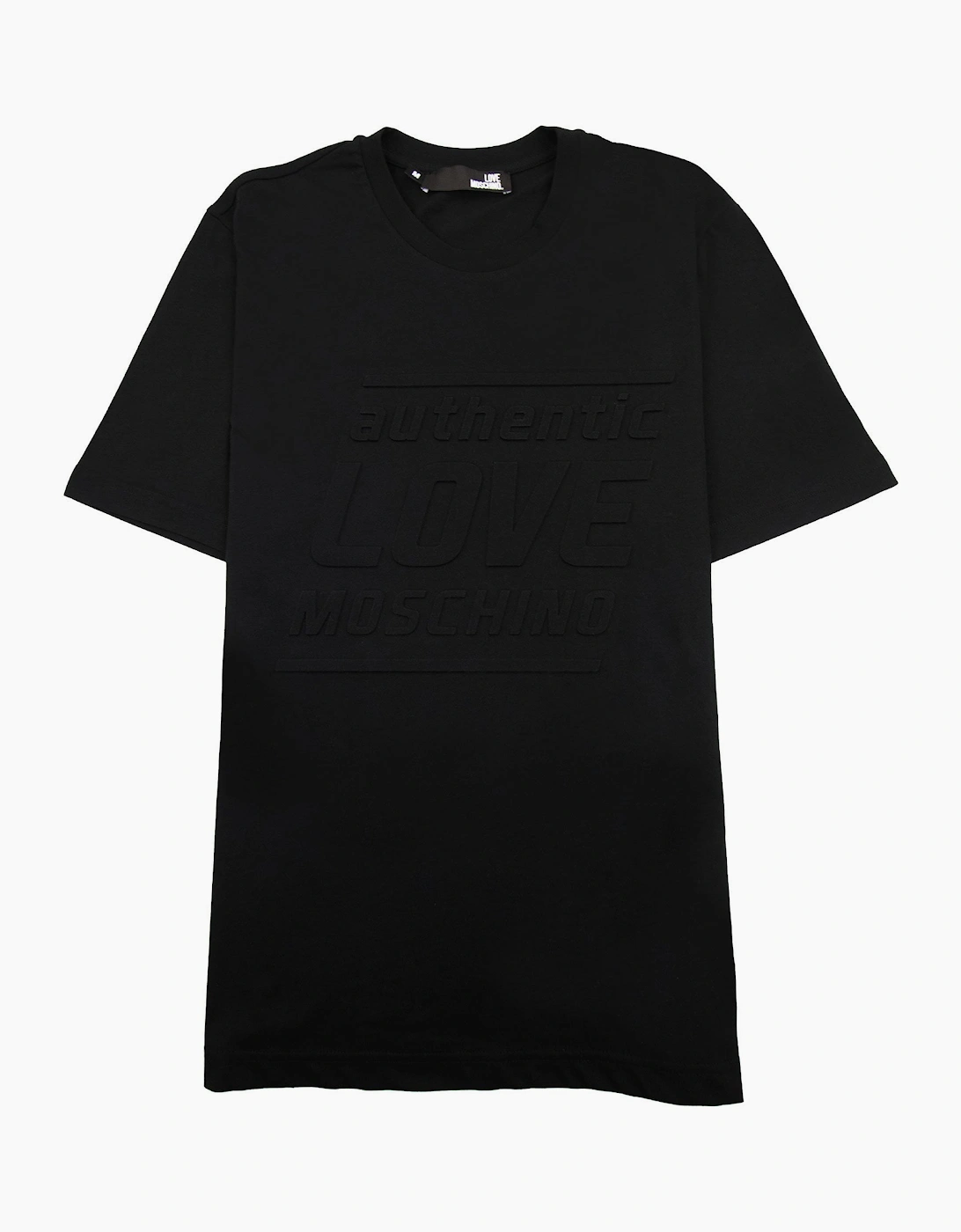 Love Moschino Authentic 3d Print T Shirt Black MX1