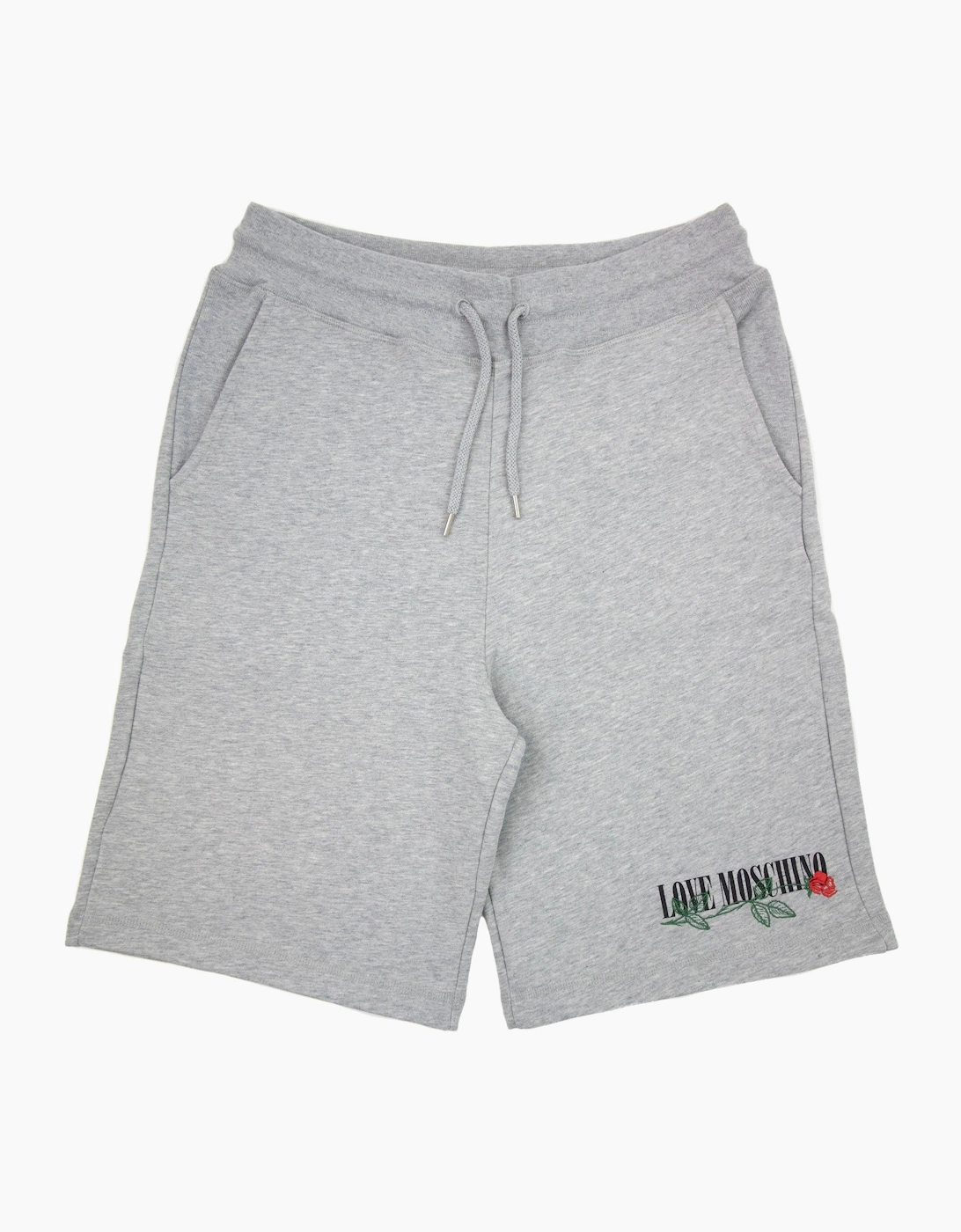 Love Moschino Rose Logo Shorts Grey