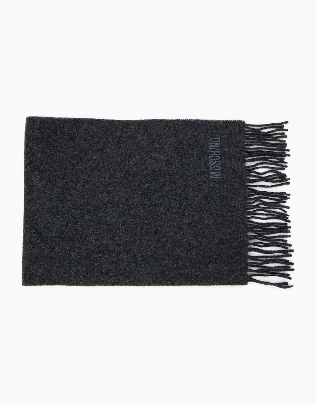 Love Moschino Sciarpa Knitted Logo Scarf Dark Grey