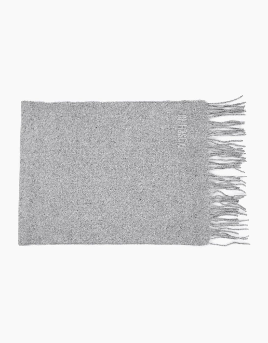 Love Moschino Sciarpa Knitted Logo Scarf Light Grey, 4 of 3